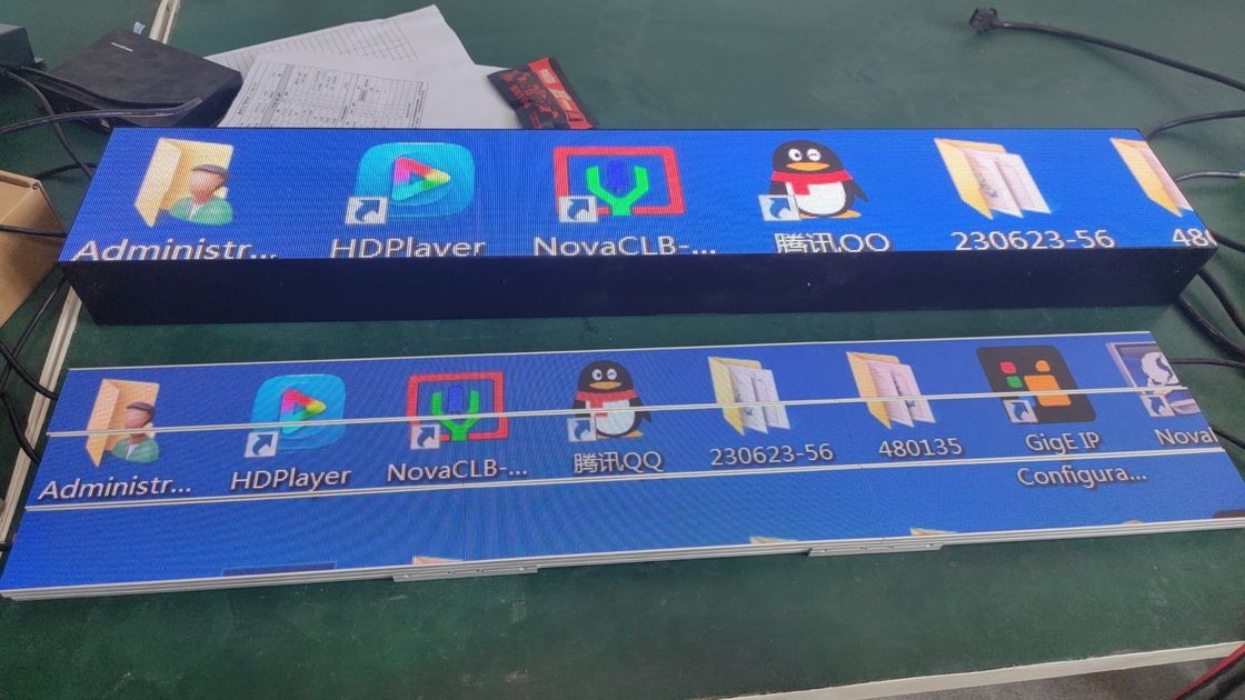 300*60мм P1.25 LED-экран на полках магазинов COB GOB Алюминиевый тонкий WiFi-экран LED